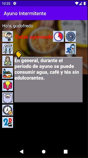 Android application Ayuno Intermitente screenshort