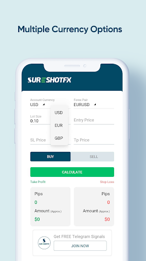 Android application SureShotFX - Pip Calculator screenshort