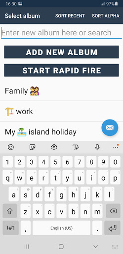 Name Albums Screen 3