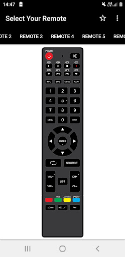 Android application SUNNY TV Remote screenshort