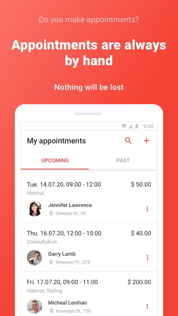 Android application Tap2Visit - appointment app screenshort