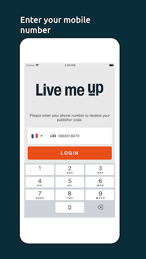 Android application Live Me Up screenshort