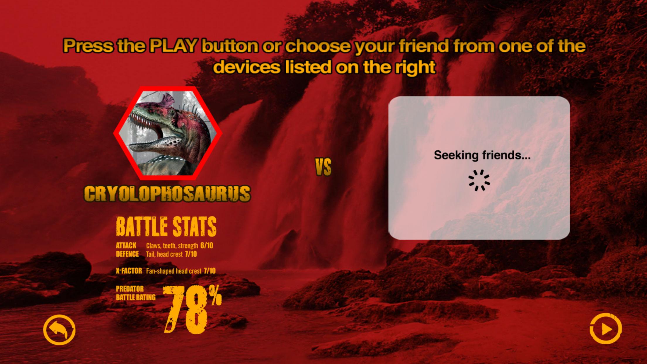 Android application Dinosaur Battle screenshort