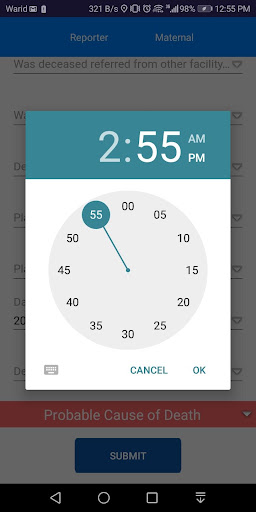 Android application Verbal Autopsy screenshort