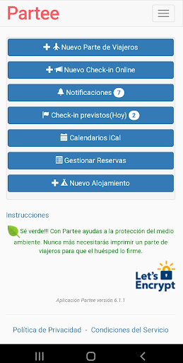 Partee - Check-in online y pre Screen 2