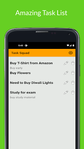 Android application Task Squad screenshort