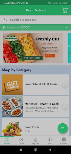 Android application Born Natural Online screenshort