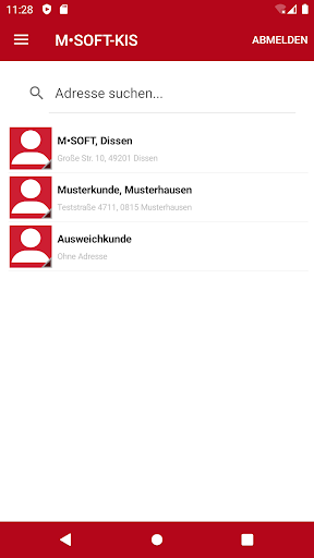 Android application M•SOFT KIS screenshort