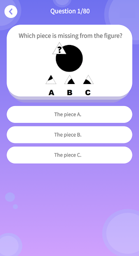 Android application IQ Test: Intelligence Counter screenshort