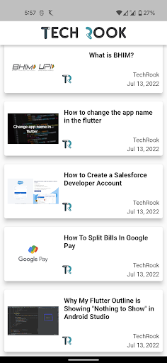 TechRook - Tech News App Screen 3