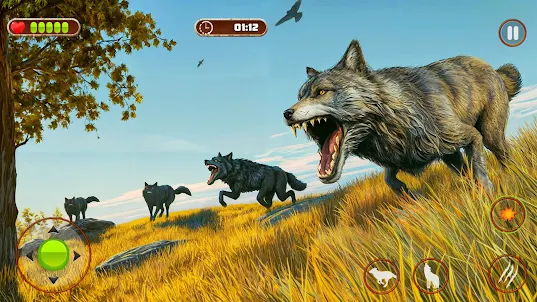Wild Wolf Sim: Animal Games 3D