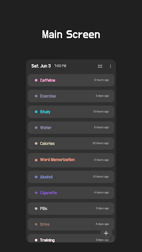 Android application TimeLog - Timestamp Counter screenshort
