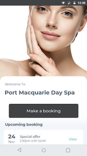 Android application Port Macquarie Day Spa screenshort