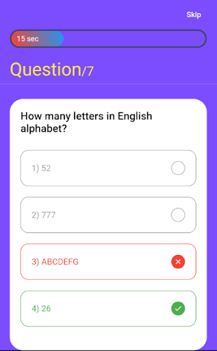 Kahoot-Lite Screen 2