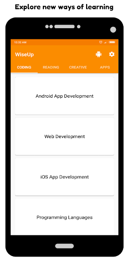 WiseUp : explore learning Screen 2