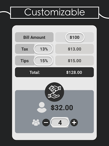 Bill Calculator-Tax,Tip,Split Screen 2