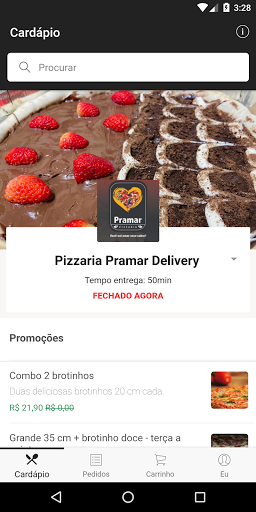 Android application Pramar Pizzaria screenshort