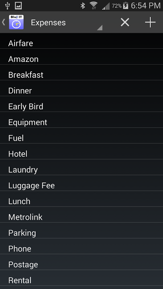 Android application Expense Tracking Add On screenshot