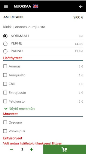 Helin Pizzeria Screen 3