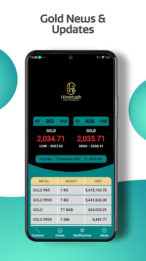 Android application Himmath GOLD screenshort