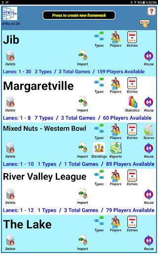 Bowling Brackets / Sidepots screenshot