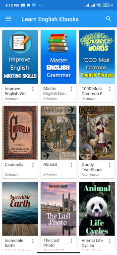 Learn English eBooks Screen 2