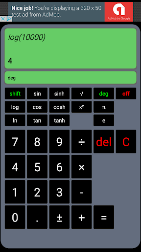 Simple calculator Screen 3