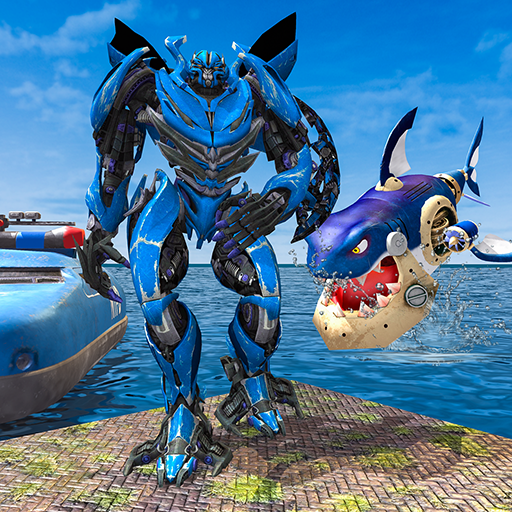 Shark Robot Transformation logo