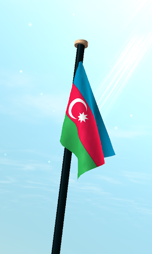 Azerbaijan Flag 3D Wallpaper Screen 3
