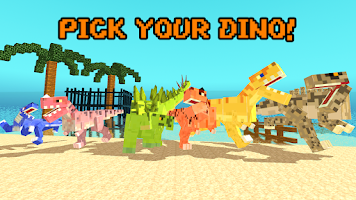 Blocky Dino Park: Dinosaur Arena