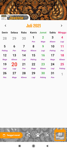 Jawanow Kalender Jawa Screen 3