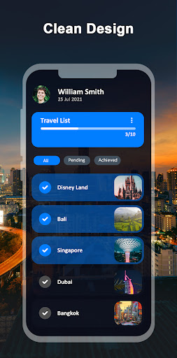 Travel Goals (Travel Bucket) Screen 3