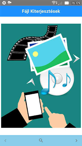 Android application Fájl Kiterjesztések screenshort