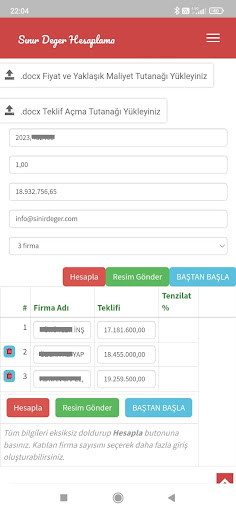 Sınır Değer Hesaplama... Screen 3
