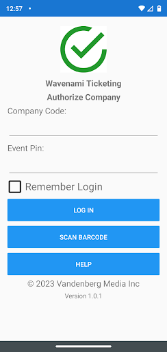 Android application Wavenami Ticketing & Check-in screenshort