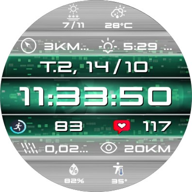 N-SPORT 680 Digital Watch Face screenshot 9