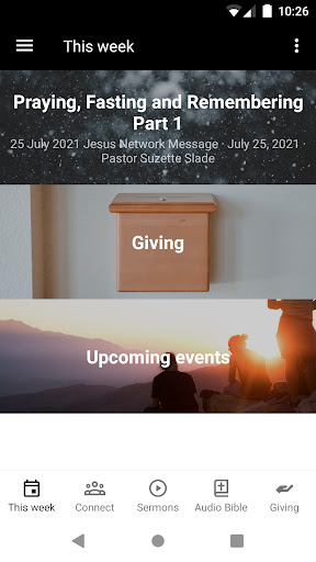 Android application Jesus Network screenshort