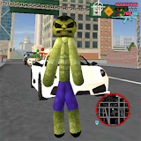 Green Monster Stickman Rope Hero Gangstar Crime icon
