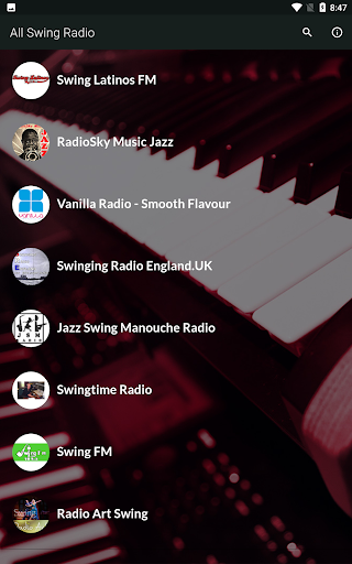 Android application All Swing Radio screenshort