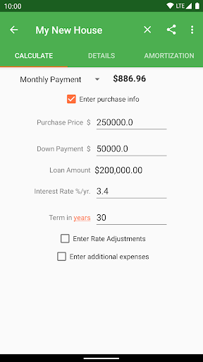 Mortgage Calculator Screen 2