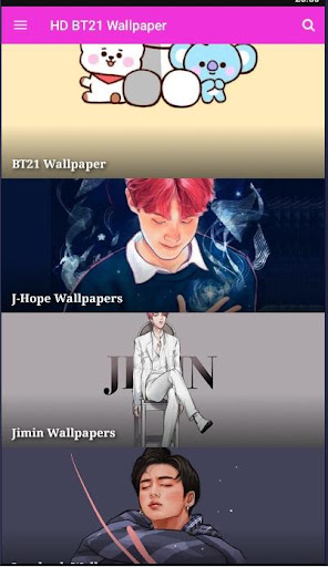 Android application Cute BTS Wallpapers screenshort