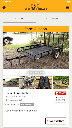 K & B Auction Screen 3