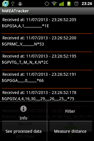 GPS NMEA Tracker Screen 3