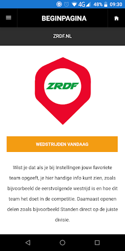 Android application ZRDF Zundert Rijsbergse Dart screenshort