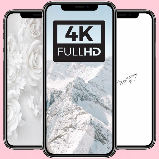 White wallpaper logo