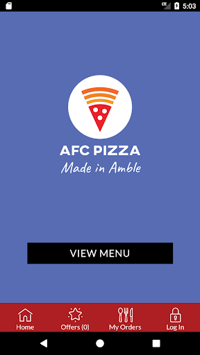Android application AFC Pizza screenshort