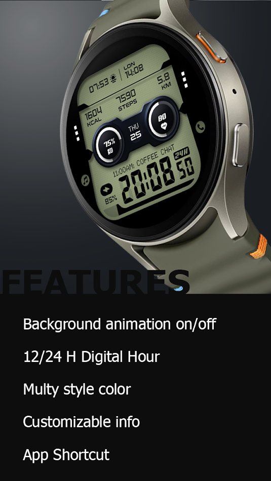 #4. Oogly Zero (Android) โดย: Oogly Watch Face