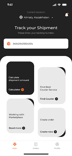 Android application goflex - delivery app screenshort
