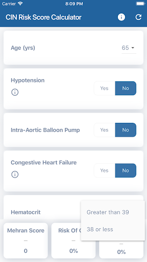 RenalGuard® AKI Calculator Screen 2