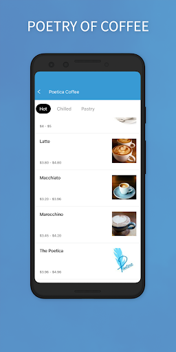 Android application Poetica Coffee screenshort